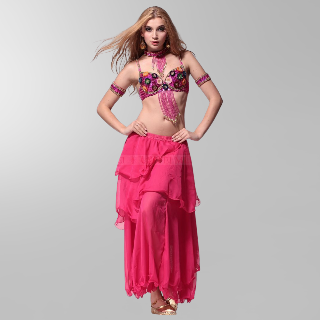 kjol för orientalisk dans i chiffong magdanskjol